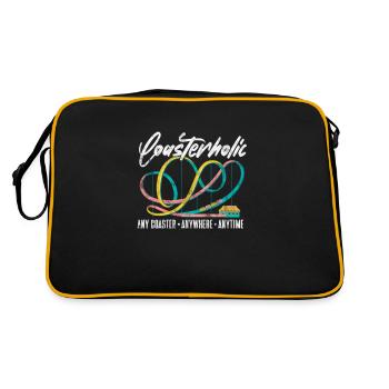 Roller Coaster Amusement Park Amusement Park Gift - Retro Bag - black/gold - Back