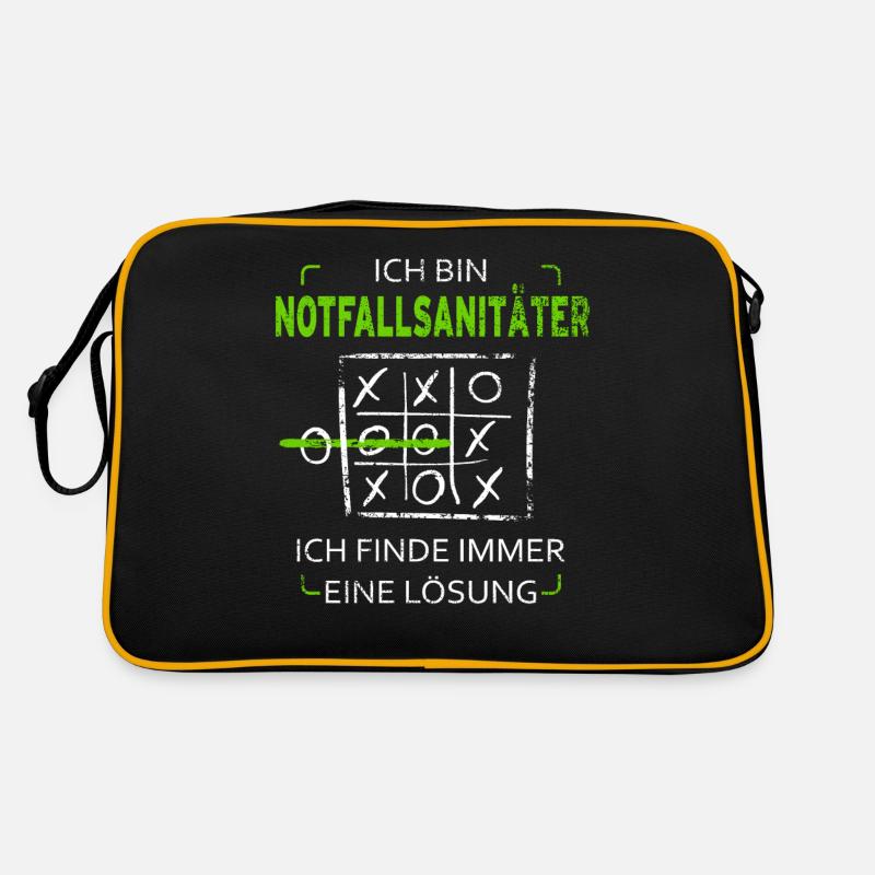 Ich bin Notfallsanitäter - Retro Tasche - Schwarz/Gold