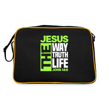 Jésus-Christ Christ Religion chrétienne Don - Sac Retro - noir/or - Dos
