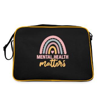 Mental Health Mental Health Gift - Retro Bag - black/gold - Back