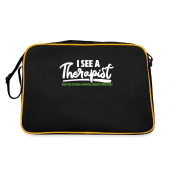 Mental Health Mental Health Gift - Retro Bag - black/gold - Back