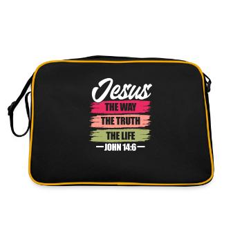 Jésus-Christ Christ Religion chrétienne Don - Sac Retro - noir/or - Dos