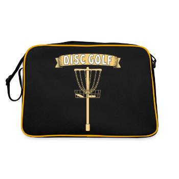 DISC GOLF - Retro Tasche - Schwarz/Gold - Hinten
