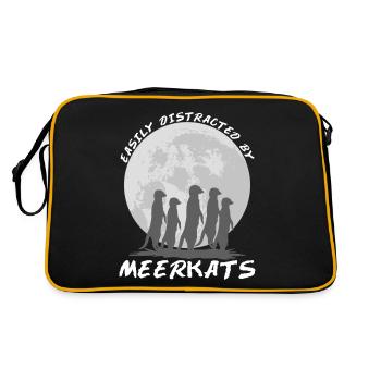Meerkat Hill and Moon Meerkats - Retro Bag - black/gold - Back
