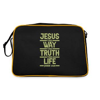 Jésus-Christ Christ Religion chrétienne Don - Sac Retro - noir/or - Dos
