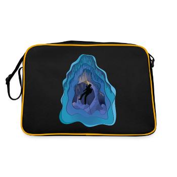 Caver - Caving, Potholing, Spelunking - Retro Bag - black/gold - Back
