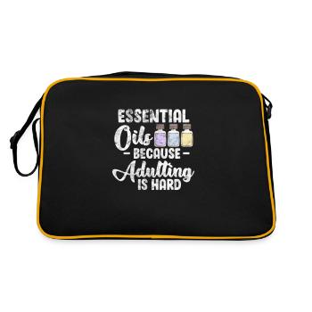 Huiles essentielles Huiles essentielles Massage Cadeau - Sac Retro - noir/or - Dos