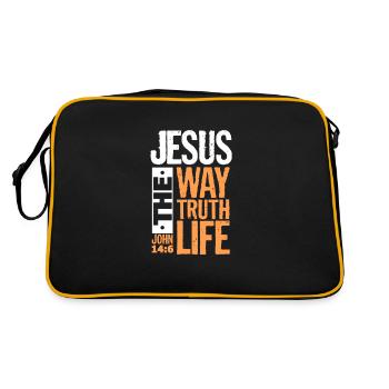 Jésus-Christ Christ Religion chrétienne Don - Sac Retro - noir/or - Dos