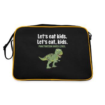 Englisch Lehrer - Retro Tasche - Schwarz/Gold - Hinten