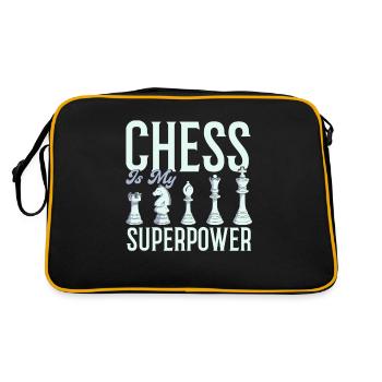 Joueur d’échecs Cadeau Club d’échecs Échecs - Sac Retro - noir/or - Dos