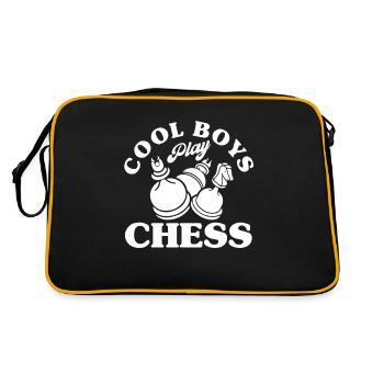 Joueur d’échecs Cadeau Club d’échecs Échecs - Sac Retro - noir/or - Dos