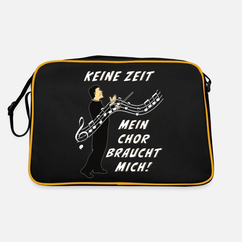 DIRIGENT KEINE ZEIT MEIN CHOR BRAUCHT MICH Retro Tasche