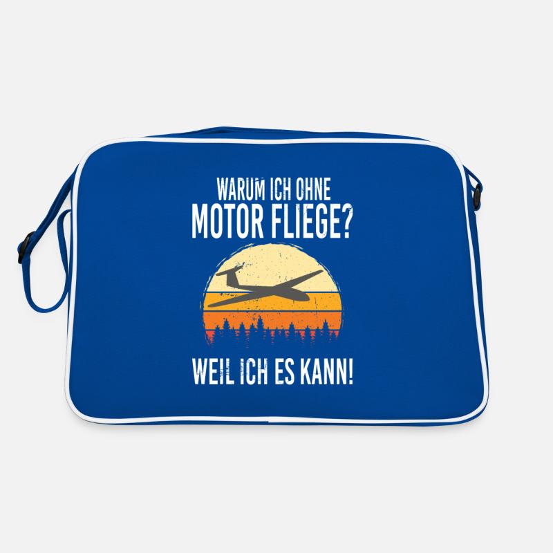 Warum ich ohne Motor fliege, weil ich es kann Retro Tasche
