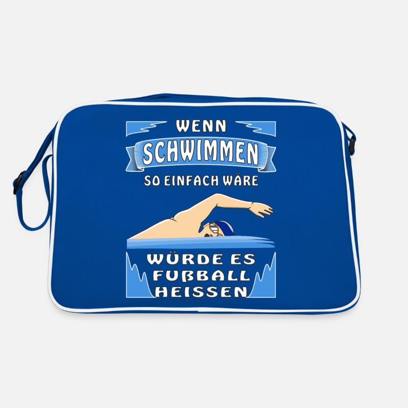 WENN SCHWIMMEN SO EINFACH WÄRE Retro Tasche