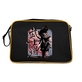 Personnages de samouraïs, Bushido, samouraïs japonais - Sac Retro - noir/or - Dos