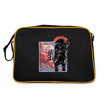Personnages de samouraïs, Bushido, samouraïs japonais - Sac Retro - noir/or - Dos