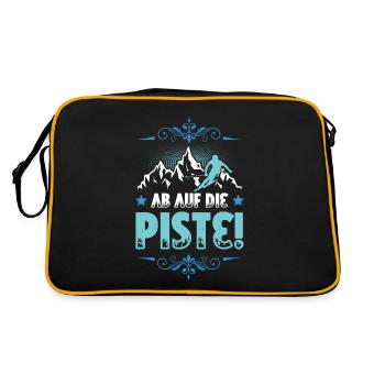 ab auf die piste - Retro Tasche - Schwarz/Gold - Hinten