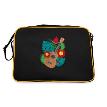 Ukulele - Retro Tasche - Schwarz/Gold - Hinten