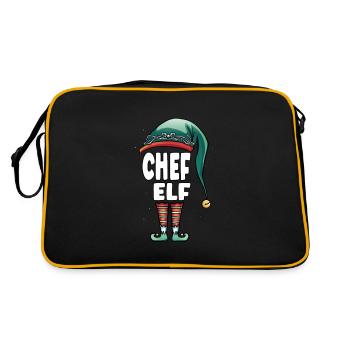 Chef Elf Partner Look Familie Outfit - Retro Tasche - Schwarz/Gold - Hinten