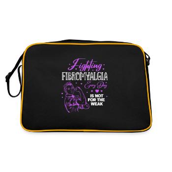 Fibromyalgia Fibro Fibromyalgia Rheumatism Gift - Retro Bag - black/gold - Back