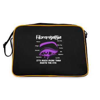 Fibromyalgia Fibro Fibromyalgia Rheumatism Gift - Retro Bag - black/gold - Back