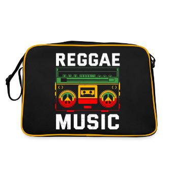 Reggae Music Musicians Radio Stereo Box - Retro Bag - black/gold - Back