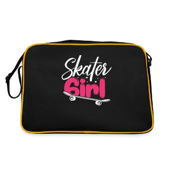 Skater Girl Skateboard Skate Skater Cadeau - Sac Retro - noir/or - Dos