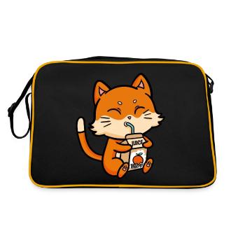 Cat Drinks Jus d’Orange Anime Manga - Sac Retro - noir/or - Dos