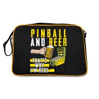 Pinball Pinball Table Pinball Machine - Retro Bag - black/gold - Back