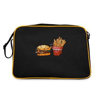 Burger Friesmes - Sac Retro - noir/or - Dos