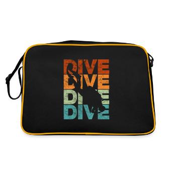 Diver - Retro Bag - black/gold - Back