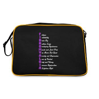 Fibromyalgia Fibro Fibromyalgia Rheumatism Gift - Retro Bag - black/gold - Back