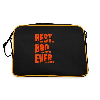 Best Bro Ever Best Brother Birthday Grunge Fun - Retro Bag - black/gold - Back