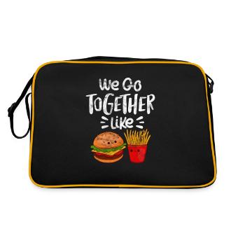 Burger Friesmes - Sac Retro - noir/or - Dos