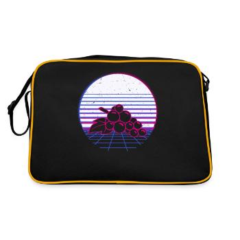 Grapes Fruit Retro Vintage Retro Wave - Retro Bag - black/gold - Back