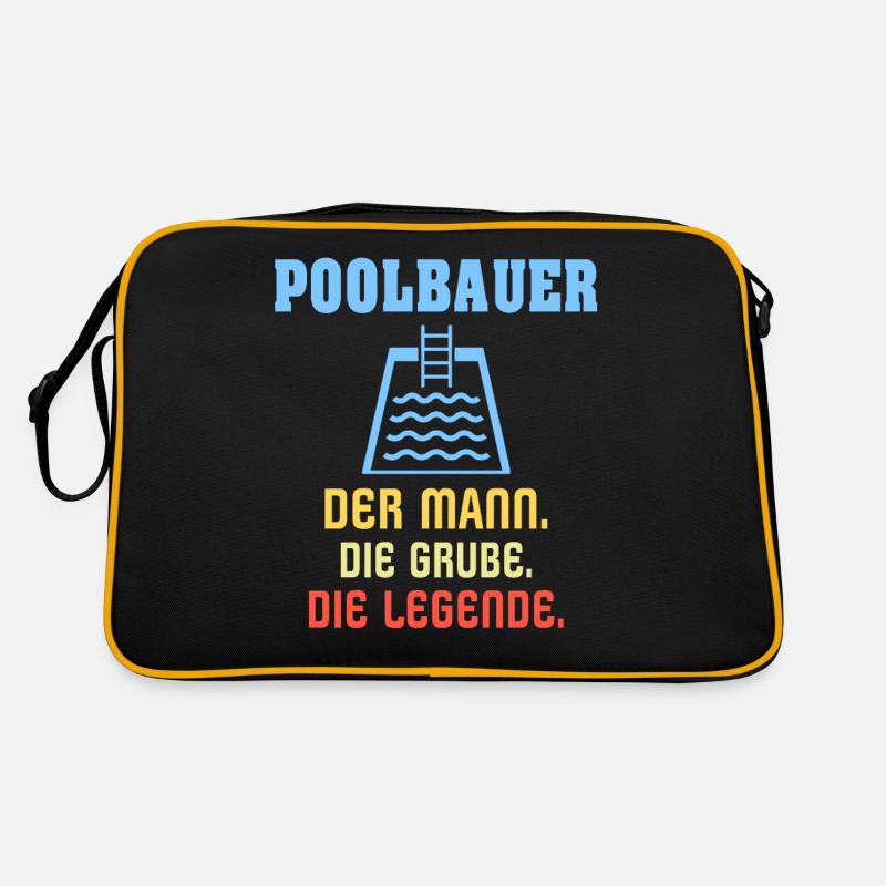 Pool Sprüche Poolbauer Poolbecken Gartenpool Retro Tasche
