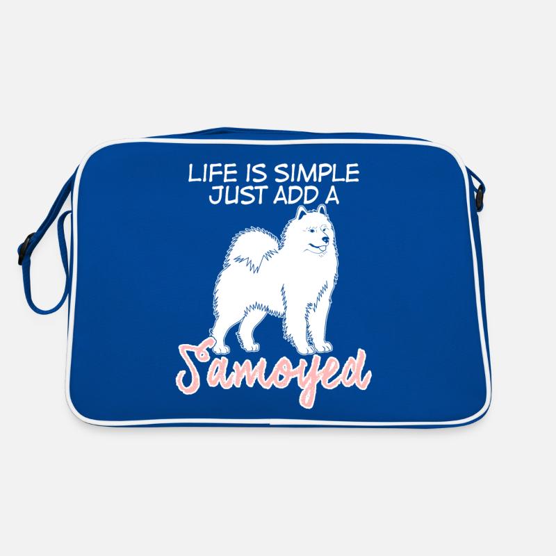 Samojede dog Samoyede Samoyed Hunde Hund Retro Tasche