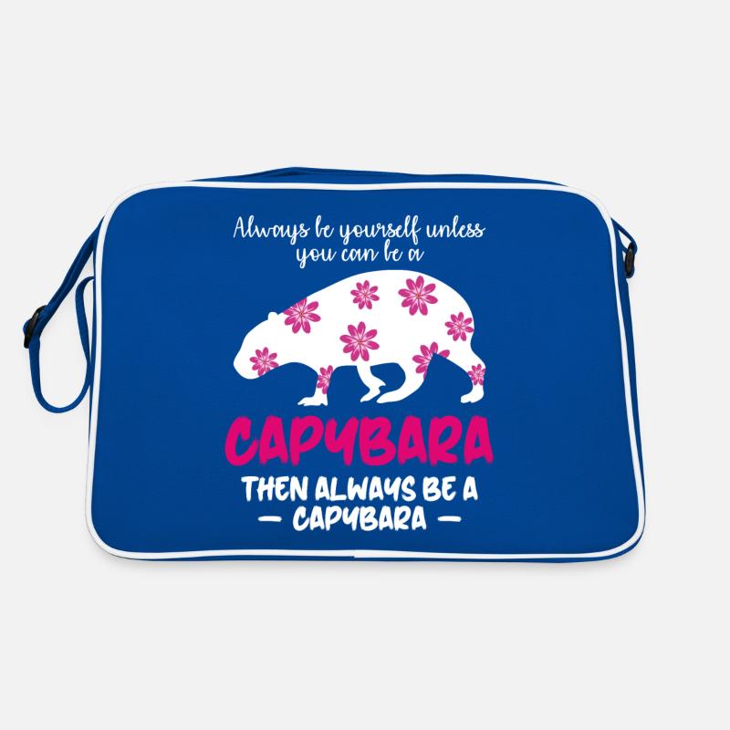 Capybara Spruch Wasserschwein Capybaras Retro Tasche