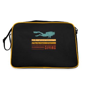 Diver - Retro Bag - black/gold - Back