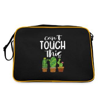 Kaktus - Retro Tasche - Schwarz/Gold - Hinten
