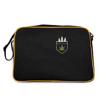 Cannabis - Sac Retro - noir/or - Dos