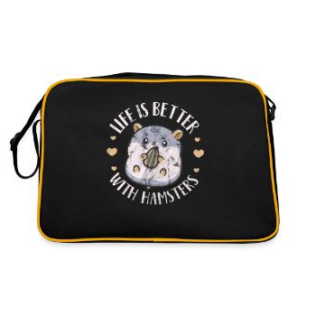 Hamster - Sac Retro - noir/or - Dos
