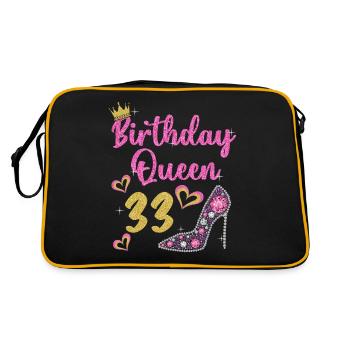 33rd birthday Queen 33 years Thirty-three - Retro Bag - black/gold - Back