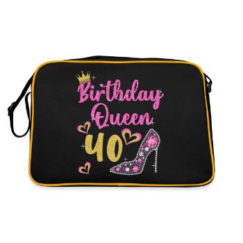 40e anniversaire Reine 40 ans quarante - Sac Retro - noir/or - Dos