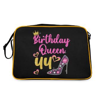 44e anniversaire Reine 44 ans Quarante-quatre ans - Sac Retro - noir/or - Dos