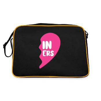 Twin Sister Family Baby Twins Cadeau - Sac Retro - noir/or - Dos
