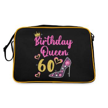 60th birthday Queen 60 years Sixty - Retro Bag - black/gold - Back