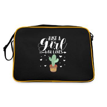 Cactus Fille Cactus Fille Fille Cadeau - Sac Retro - noir/or - Dos