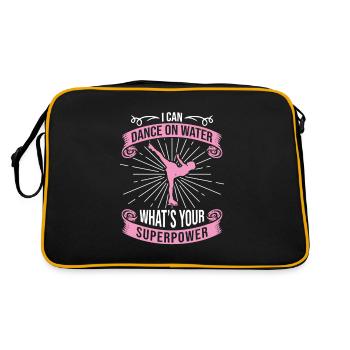 I Can Dance On Water Your Superpower Figure Skating - Retro Bag - black/gold - Back