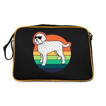 Lagotto Romagnolo Chien Rétro Blague Chiens - Sac Retro - noir/or - Dos